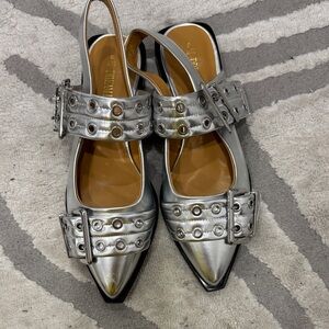 Dream Paris Silver Buckle Flats